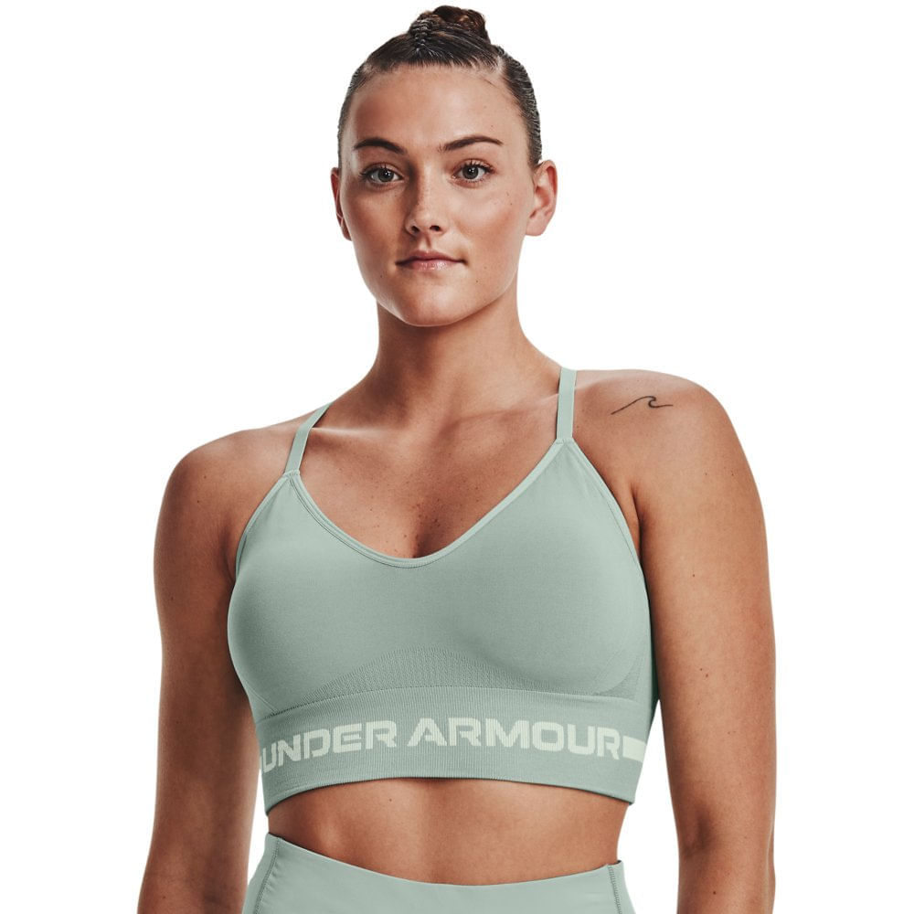 Under armour Sport-Bh Seamless Low Long Heather Rosa